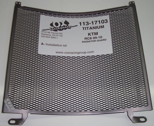 Cox Racing Radiator Guard for '09-'13 KTM RC8