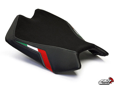 LuiMoto Team Italia Leather Rider Seat Cover '09-'20 Aprilia RSV4 - Motostarz USA