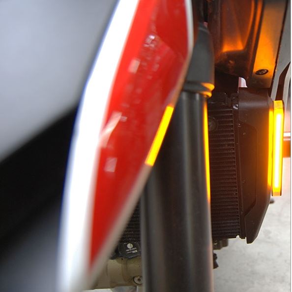 New Rage Cycles Front Turn Signals (Pair) for Ducati Hypermotard 821/939