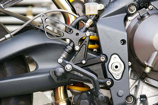 Sato Racing Rear Set Kit For 2006-2012 Triumph Daytona 675 / Street Triple - Black