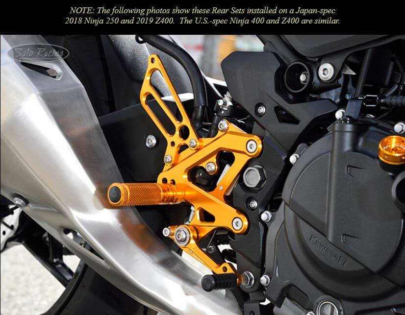 Sato Racing Adjustable Rearsets '18-'22 Kawasaki Ninja 400 / Z400