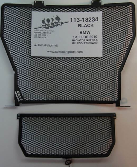 Cox Racing Radiator and Oil Cooler Guard Set for '10-'16 BMW S1000RR/HP4, '14-'16 S1000R