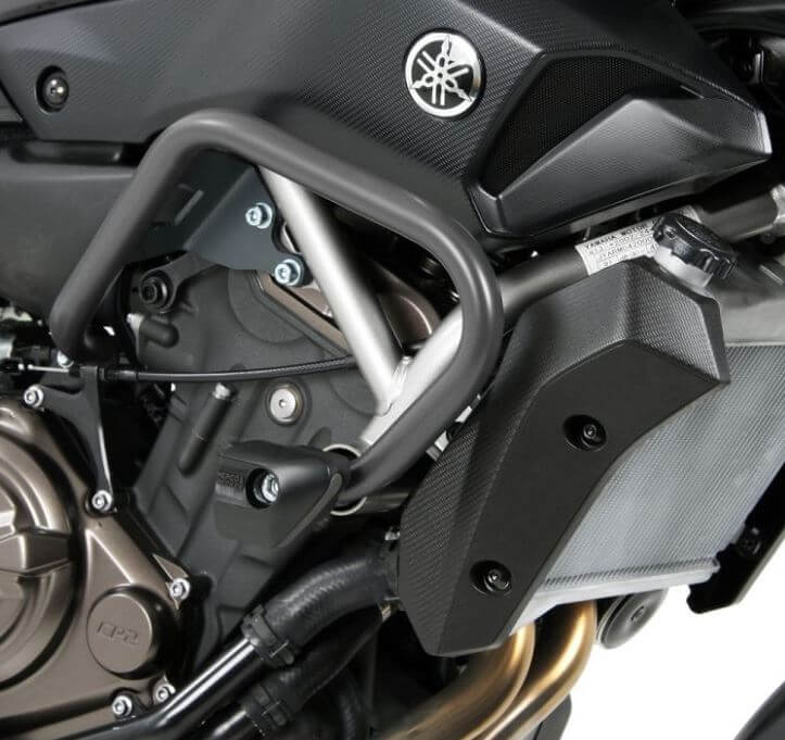  GP Kompozit Engine Guard Crash Bar Protection Black Compatible  For Yamaha MT-07 2014-2024 : Automotive