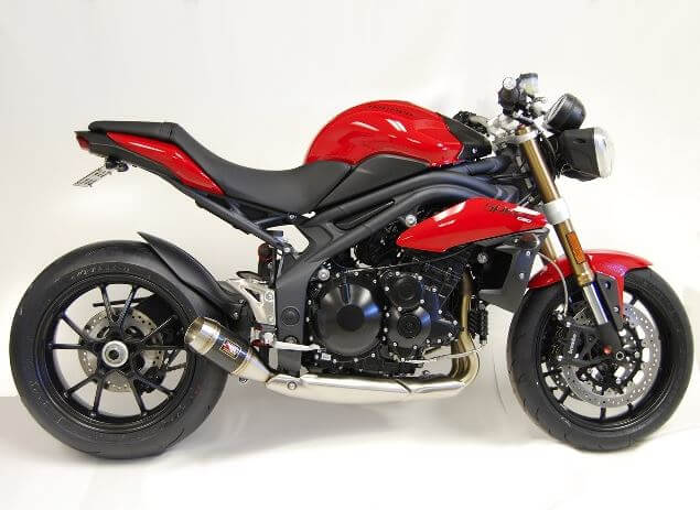 TRIUMPH ストリートトリプル 1050 11-15年 カーボンヒールプレート HP CORSE Triumph SPEED TRIPLE 1050 (11&frasl;15) Slip-on Exhaust