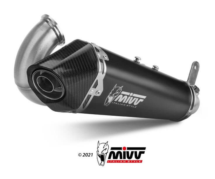 MIVV Delta Race Black Slip-On Exhaust '21-'22 Ducati Panigale V2/SF V2
