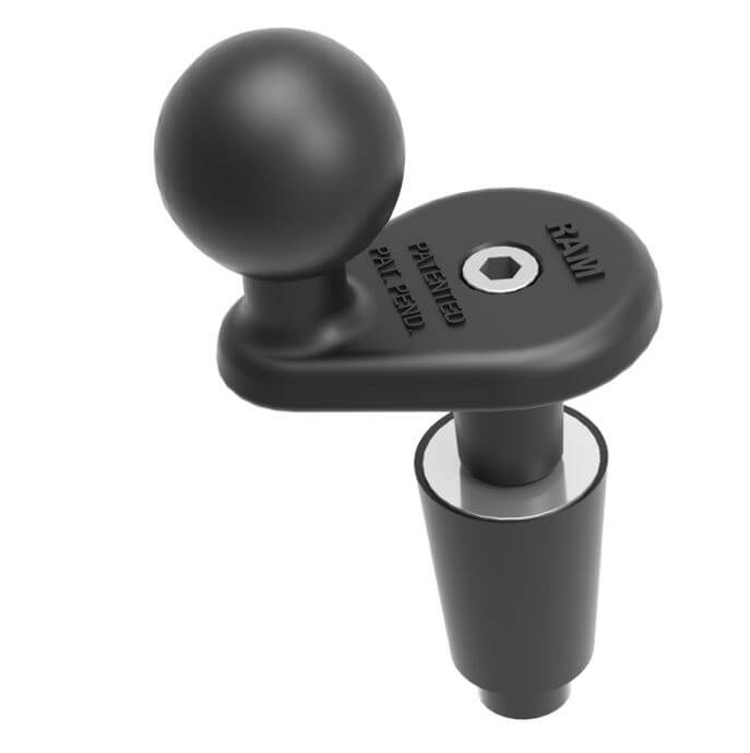 RAM Motorcycle Fork Stem Ball Base | 12-38mm (.5"-1.49")