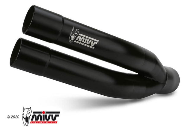 MIVV Double Gun Black Stainless Steel Slip-On Exhausts '20-'22 Kawasaki Z900 | K.052.SDGB