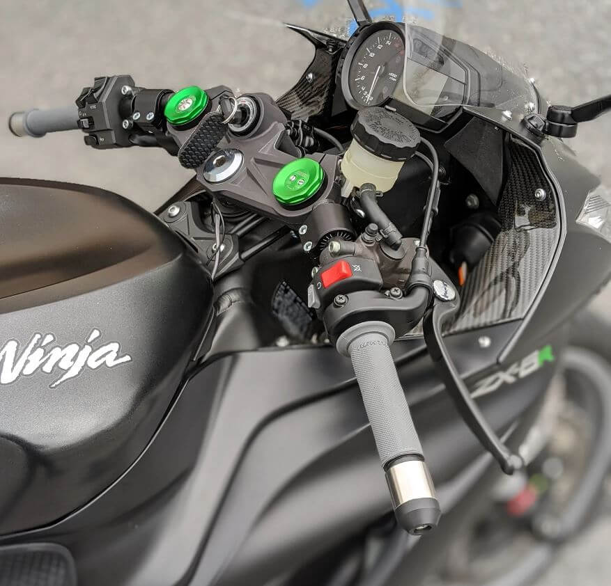 Woodcraft 35MM Rise Side Mount Adjustable Clip-On '13-'22 Kawasaki ZX-6R