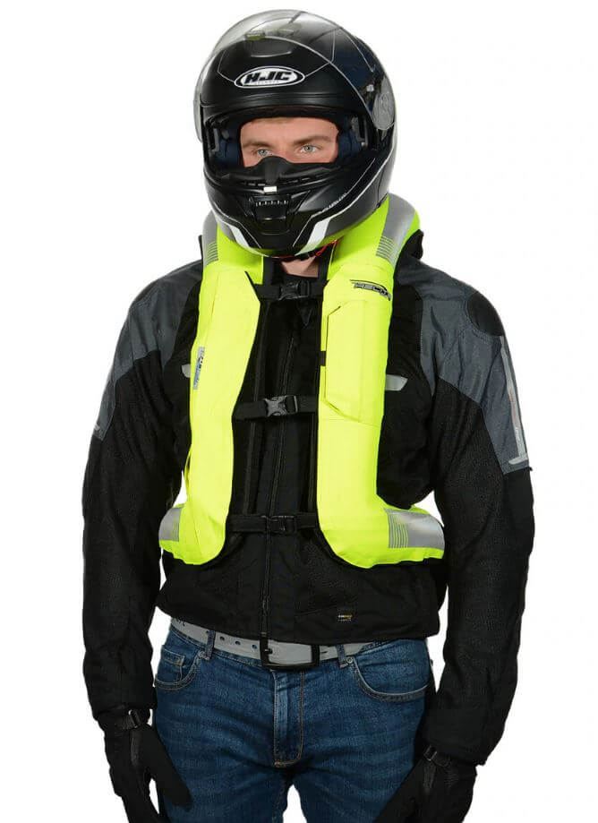 Helite Turtle Airbag Vest Hi-Viz Yellow - Main Image