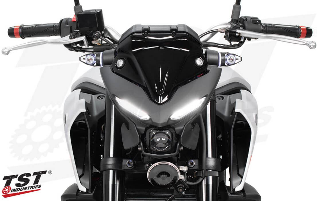 TST Industries Mech-GTR Front LED Turn Signals '21- Yamaha MT-07, '20- MT-03