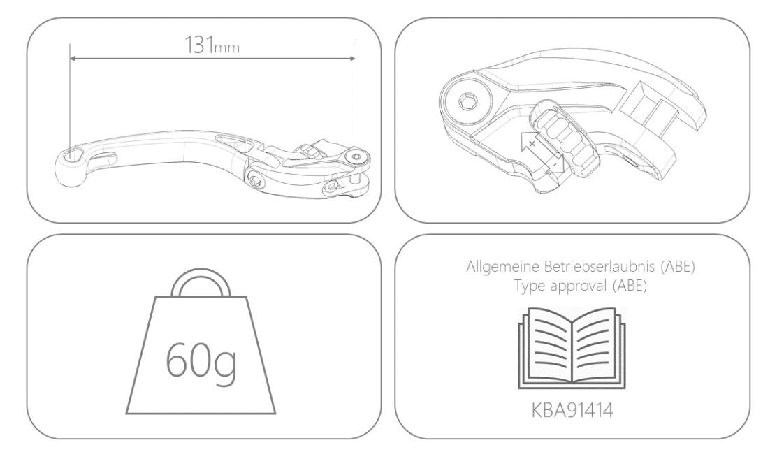 MG BikeTec ClubSport Short Brake & Clutch Levers '19+ BMW S1000RR