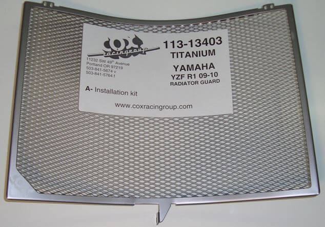Cox Racing Radiator Guard for '09-'14 Yamaha YZF-R1