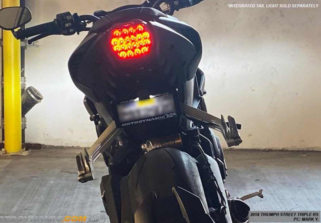 Motodynamic Low Profile Fender Eliminator '13-'17 Triumph Daytona 675/R. '20-'21 Moto2 765, '18-'24 Street Triple 765 (R/S/RS)