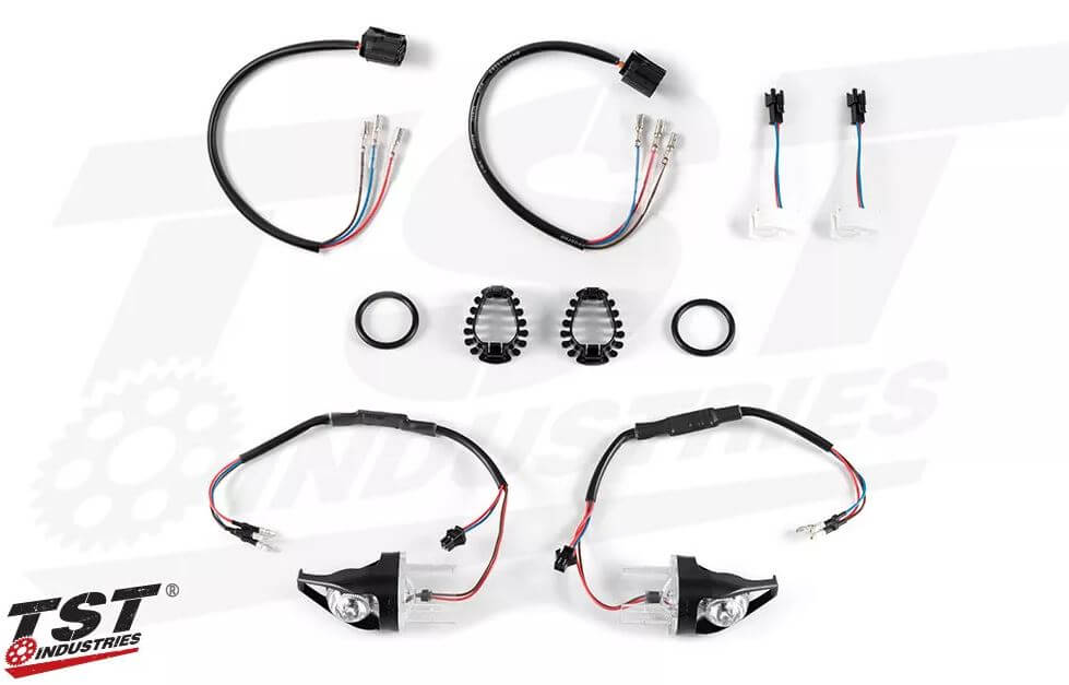 TST Industries Mech-GTR Front LED Turn Signals '21- Yamaha MT-07/MT-09, '20- MT-03