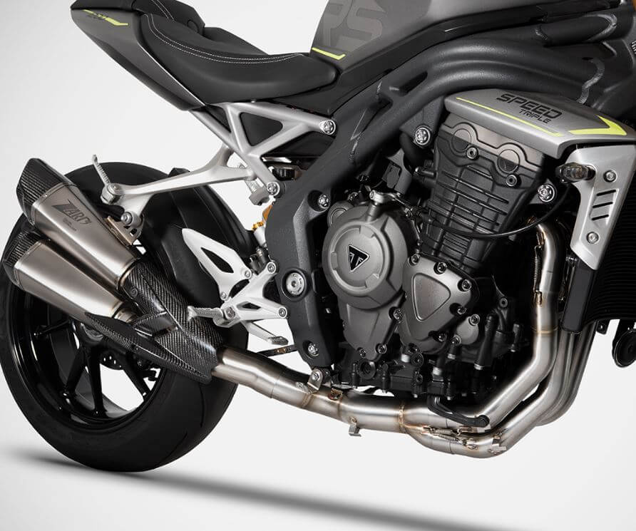 ZARD Stainless Steel Link Pipe for Euro 5 Exhaust '21-'23 Triumph Speed Triple 1200 RS/RR