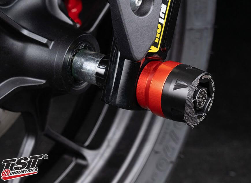 TST Industries Axle Sliders for Honda Grom & Kawasaki Z125