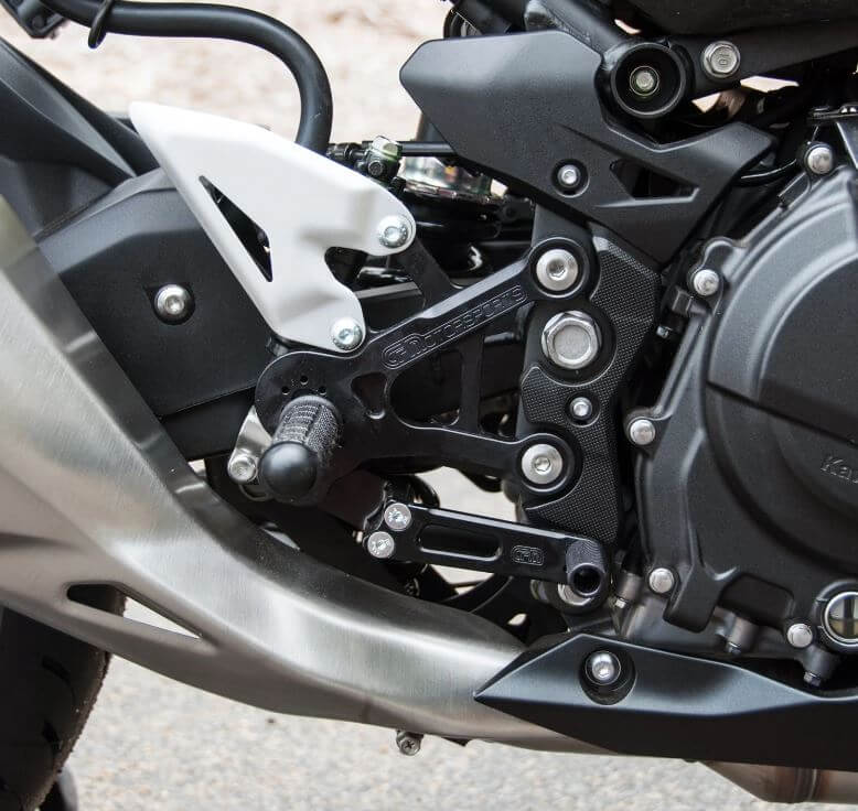 Woodcraft Complete Rearset Kit w/Pedals '18-'22 Kawasaki Ninja 400/Z400 | STD/GP Shift