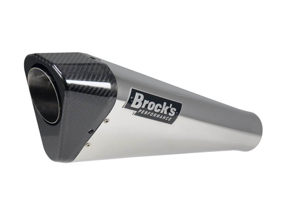 Brock Performance Single Penta-Carbon Full Exhaust (Polished) '20-'21 Kawasaki Z H2