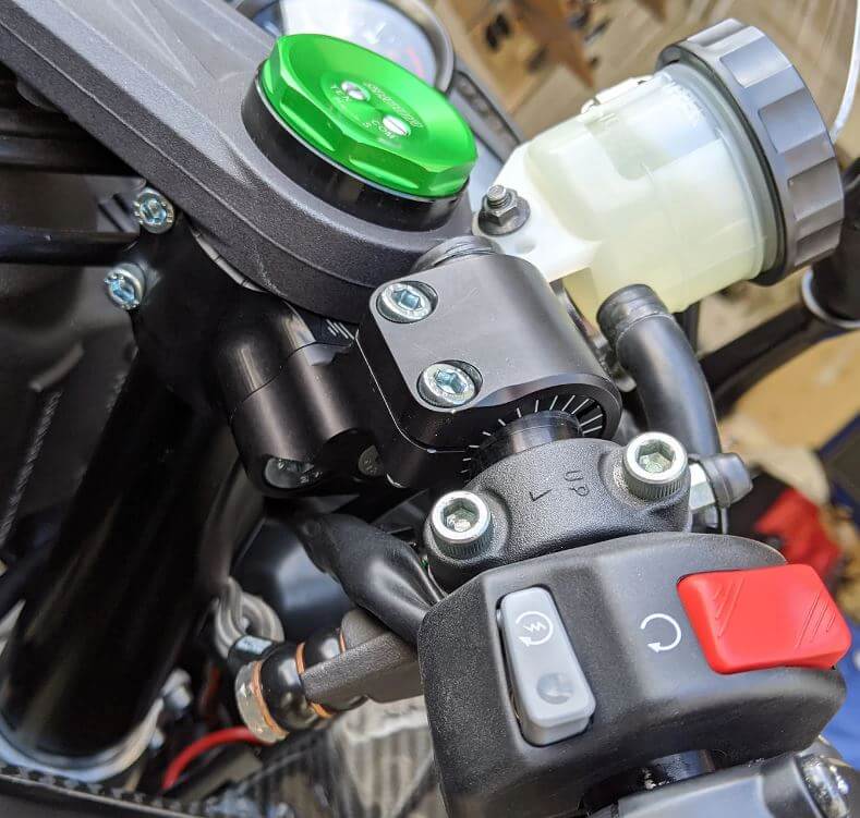 Woodcraft 35MM Rise Side Mount Adjustable Clip-On '13-'22 Kawasaki ZX-6R