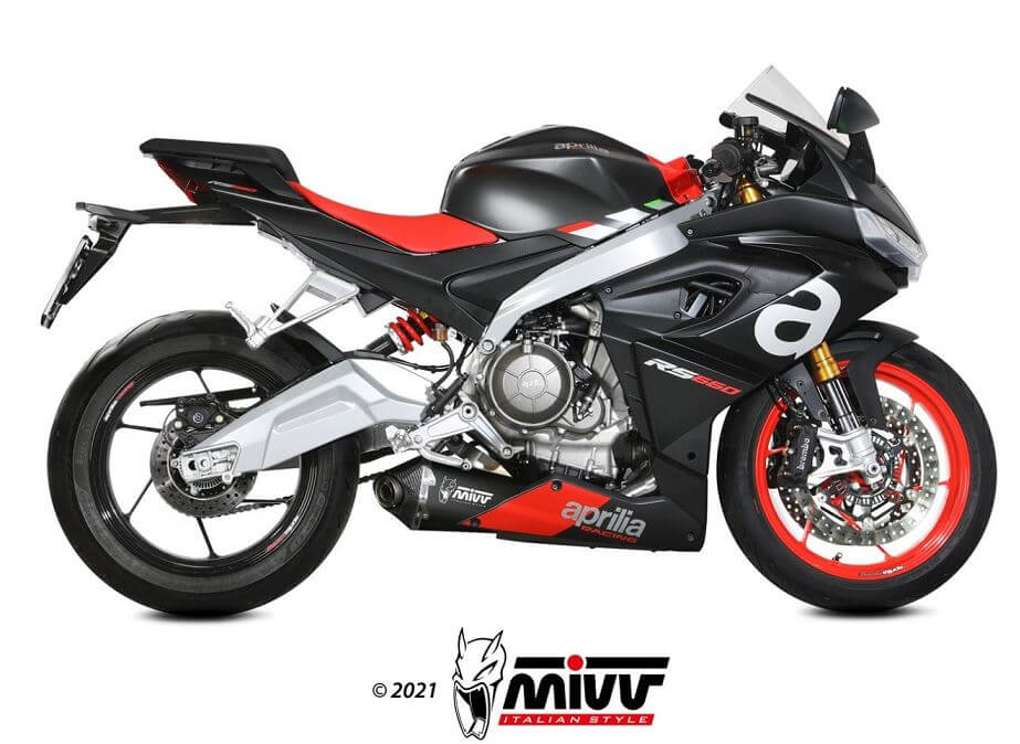 MIVV Delta Race Black Stainless Steel Full Exhaust '21-'23 Aprilia RS 660