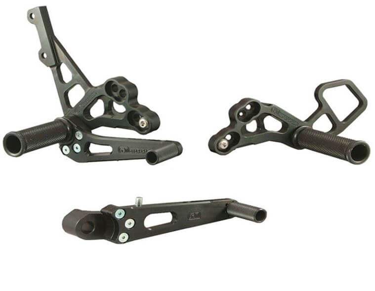 Woodcraft Complete Rearset for '09-'16 Suzuki GSXR1000, '11-'19 GSXR600/750