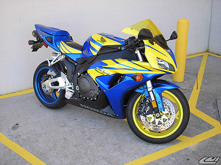 LuiMoto Tribal Flight CF Seat Covers 2004-2007 Honda CBR1000RR - CF Black/Yellow/Blue