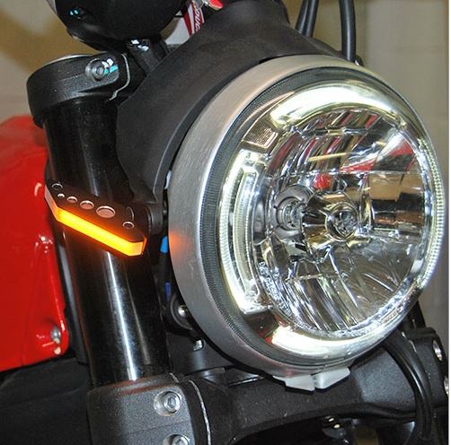 New Rage Cycles Front Turn Signals 2015+ Ducati Scrambler Icon/Classic/Urban Enduro