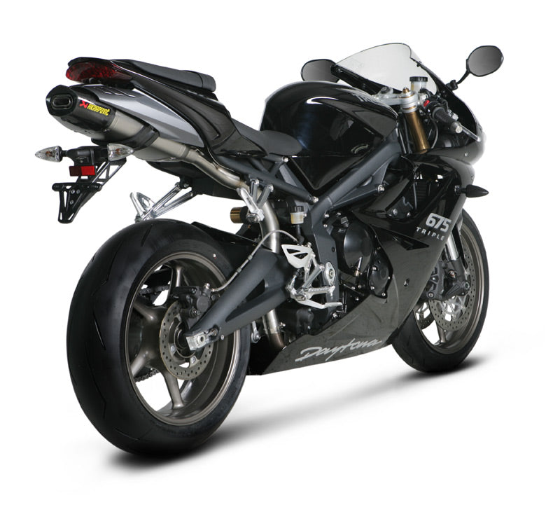 Akrapovic Slip-On Line (Titanium) Exhaust System 2006-2012 Triumph Daytona 675/R - Motostarz USA