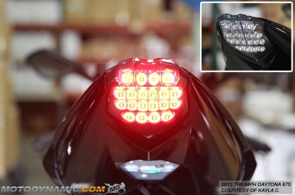 Motodynamic Sequential LED Tail Light '13-'17 Triumph Daytona 675/R, '13-'19 Street Triple