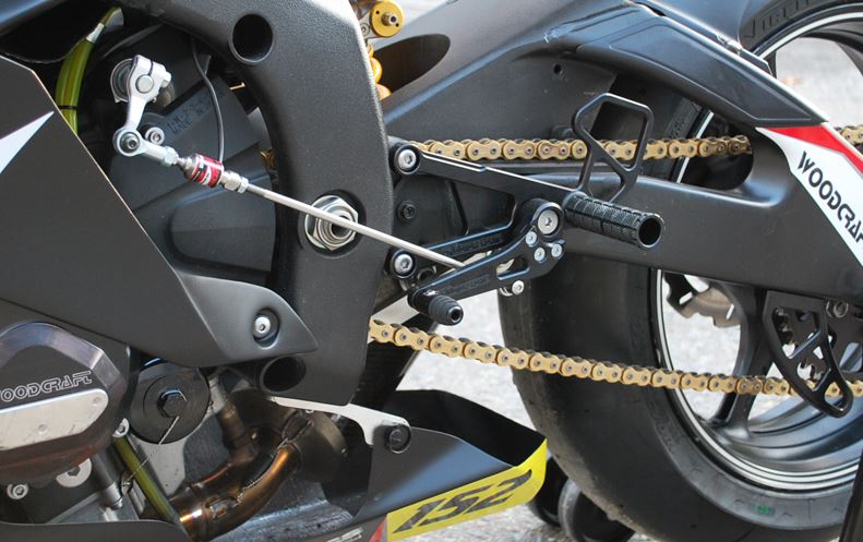 Woodcraft Complete Rearset GP Shift for '06-'16 Yamaha YZF-R6
