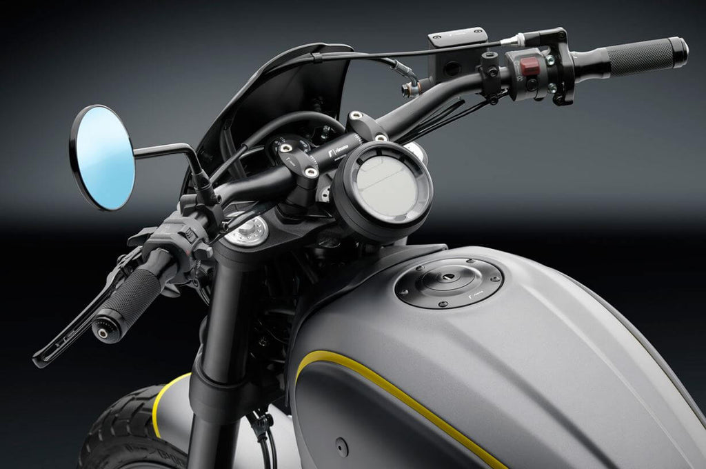 Guidon Moto 22mm Universel En Aluminium | Pour SX, EXC, CRF, YZF, KXF | Bas Et Stable - Coloris Titane