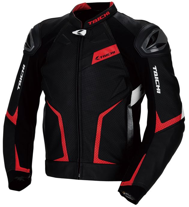RS TAICHI GMX RSJ832 Arrow Leather Jacket (Black/Red) | Motostarz USA