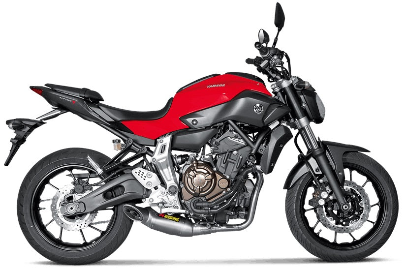 Yamaha mt 07 on sale akrapovic titanium exhaust