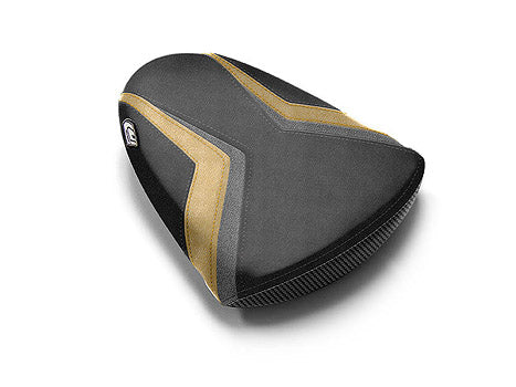 LuiMoto Team Suzuki Seat Covers 2007-2008 Suzuki GSX-R1000 - Cf Black/Gunmetal/Deep Gold