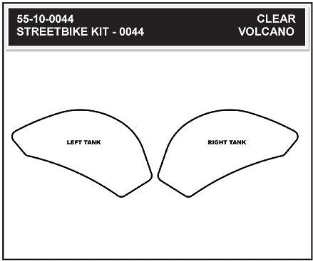 StompGrip Volcano Traction Tank Pad Kit for 2012-2015 Kawasaki ER-6F/ NINJA 650