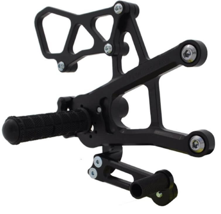 Woodcraft Adjustable Rearsets Complete Kit (Std/GP) for '15-'20 Yamaha R1/R1M