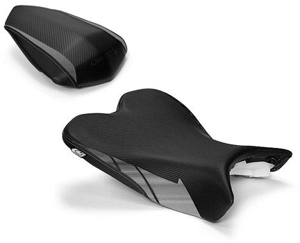 LuiMoto Sport Seat Covers '09-'14 Yamaha YZF R1 - CF Black/AL Black - Motostarz USA
