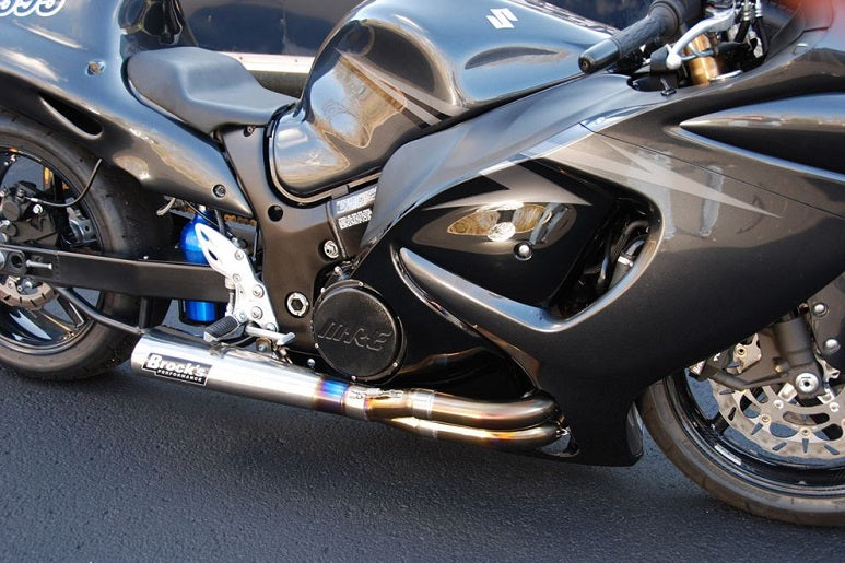 Brocks Performance 18" TiWinder Polished Full Exhaust System 1999-2014 Suzuki Hayabusa GSX1300R