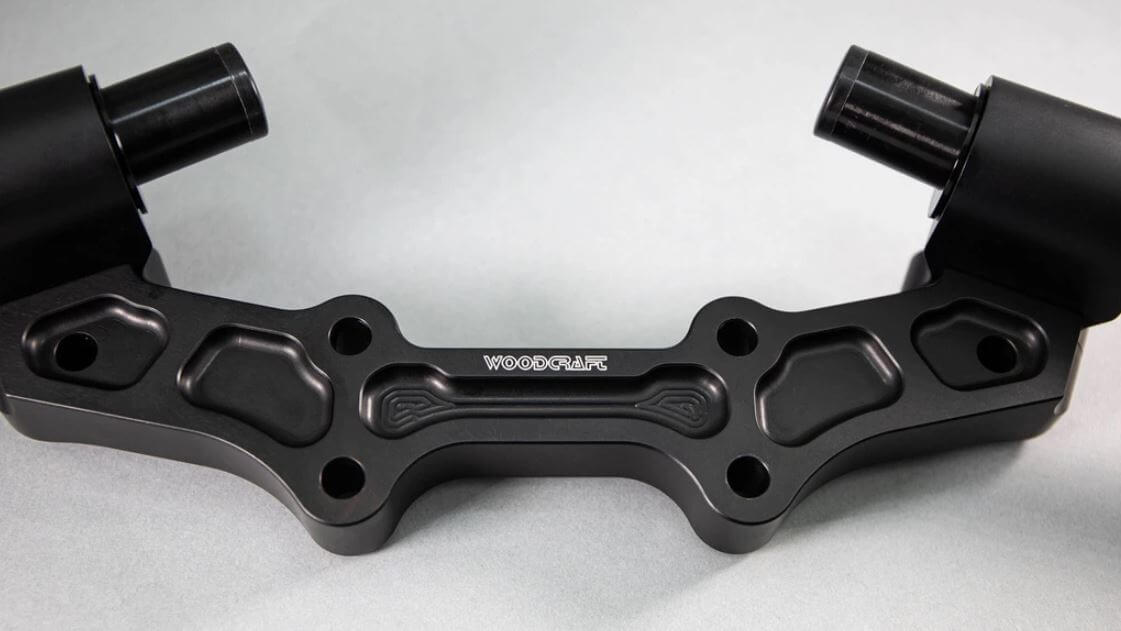 Woodcraft 35mm Eccentric Adjustable Clip-On Adapter Plate Riser Set 18-24 Yamaha MT-09