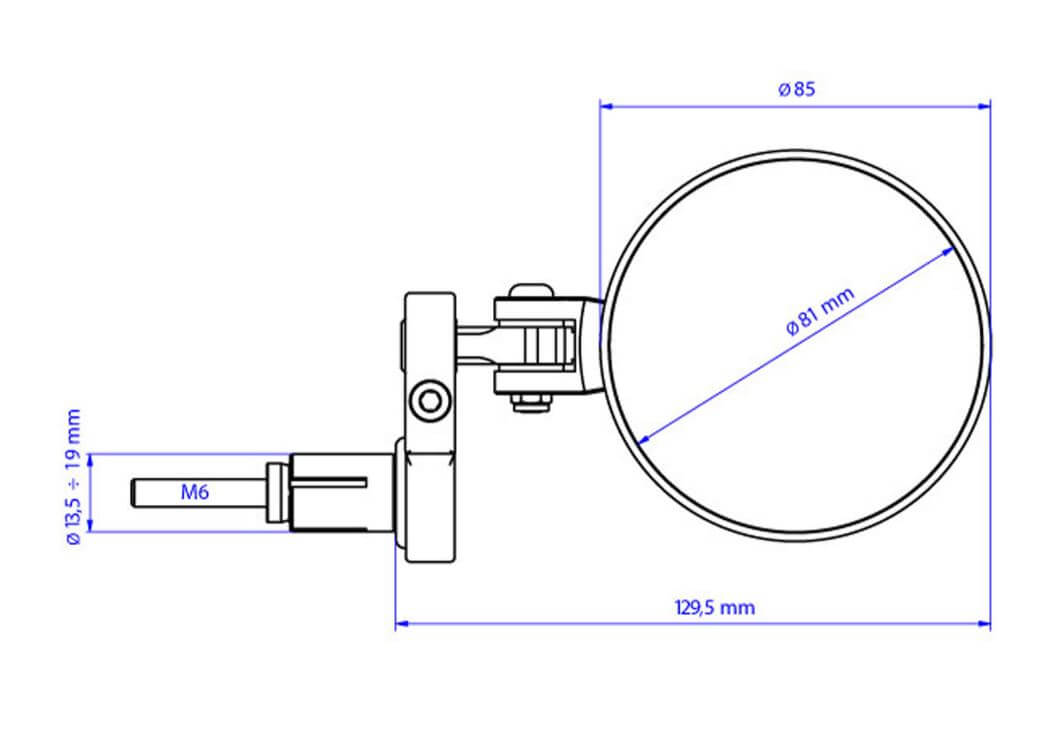 CNC Racing Rocket Barend Mirror Bicolor | 81mm