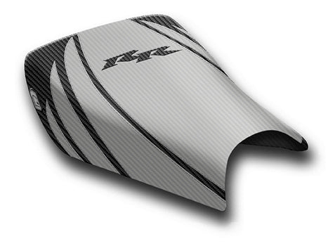 LuiMoto Tribal Flight CF Seat Covers ' ' Honda CBRRR   CF Silver/CF  Black/Black RR logo