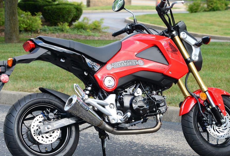 Brocks Performance 12" Alien Head Ultra-Light Stainless Steel Full Exhaust System 2014-2015 Honda GROM MSX125
