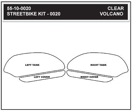 StompGrip Volcano Tank Grip Pads for 2007-2012 Honda CBR600RR
