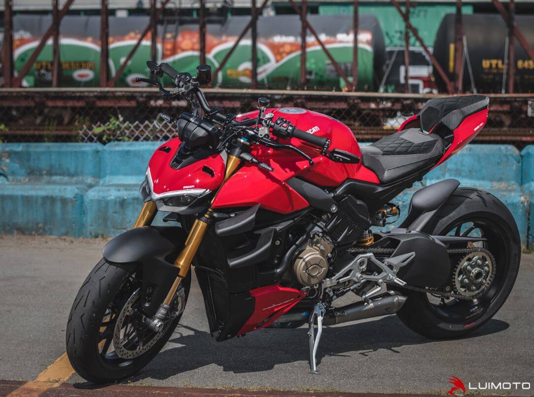 LuiMoto Ducati STREETFIGHTER V4 Seat Cover '20-'21 Diamond Grezzo| Rider