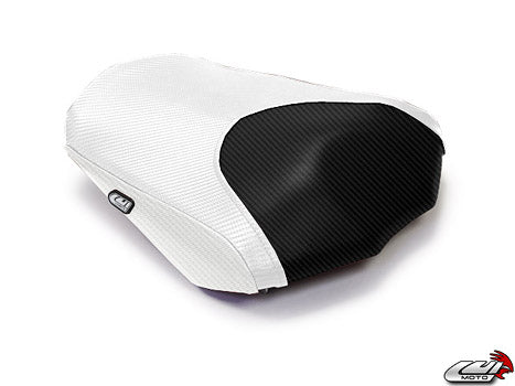 LuiMoto Raven Edition Seat Covers 2006-2013 Yamaha FZ1 - Cf Black/Cf Red/Cf White