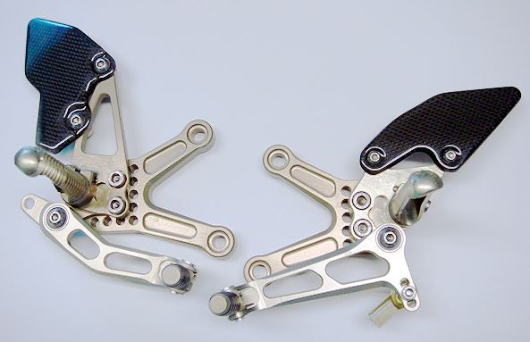 Attack Performance Adjustable Rearsets (Gold) For Kawasaki ZX6R