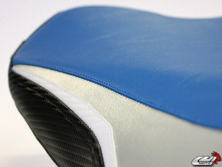 LuiMoto Sport Seat Covers '09-'16 Suzuki GSXR 1000 - Blue/Silver - Motostarz USA
