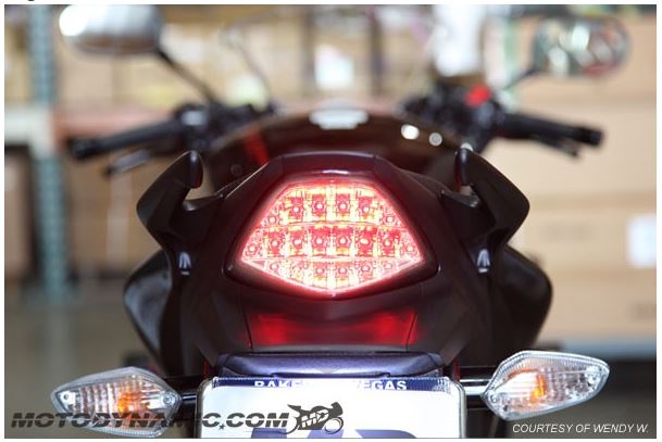 Motodynamic Sequentail LED Tail Light for '11-13 Honda CBR250R, 2015 CBR300R - Clear