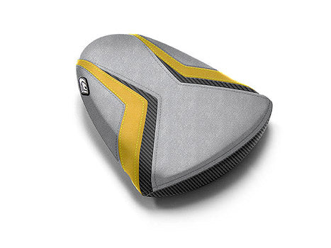 LuiMoto Team Suzuki Seat Covers 2007-2008 Suzuki GSX-R1000 - Cf Black/Silver/Yellow