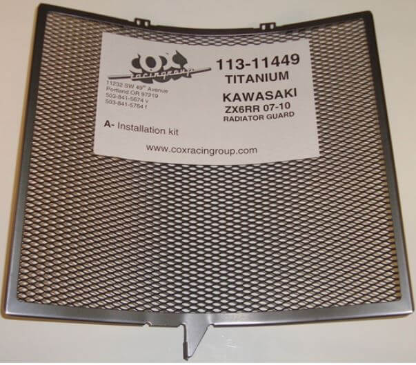 Cox Racing Radiator Guard for '07-'13 Kawasaki ZX-6R